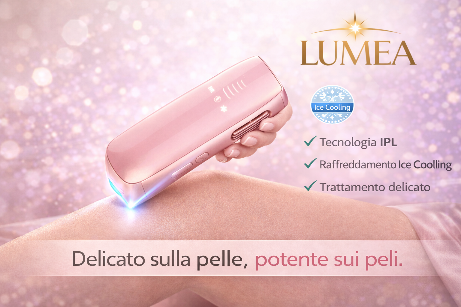 LUMEA IceLaser Pro™: La tecnologia IPL con raffreddamento che lascia la tua pelle liscia come seta.