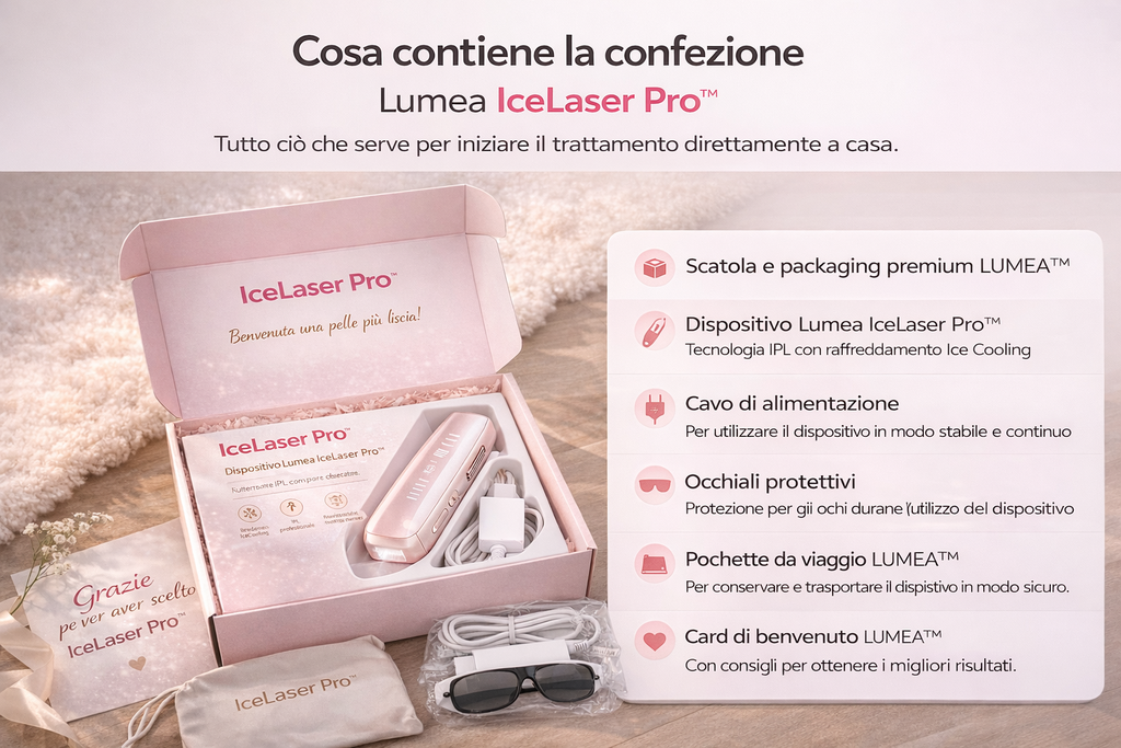 LUMEA IceLaser Pro™: La tecnologia IPL con raffreddamento che lascia la tua pelle liscia come seta.